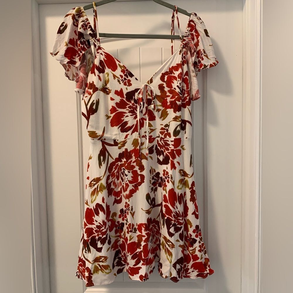Lovers + Friends Revolve Mini Dress Size L Summer Adjustable Straps Lined